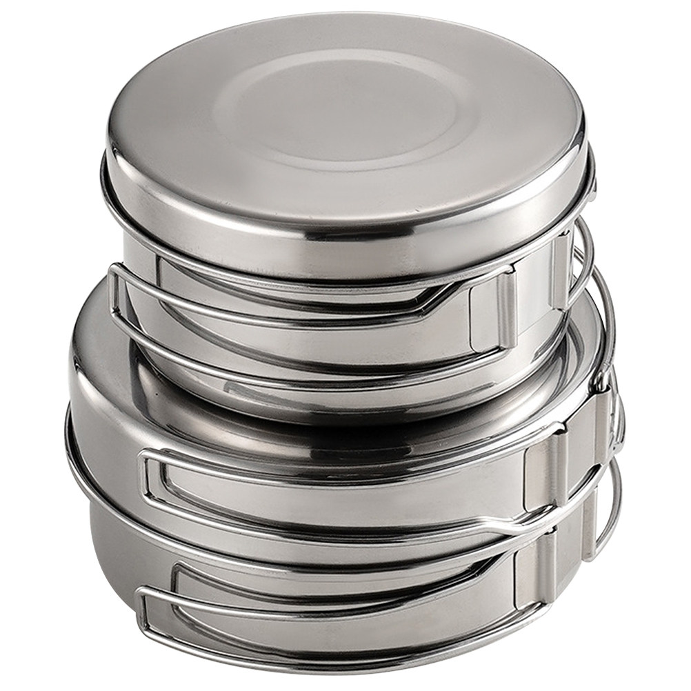 Camping Cooking Pot Set - 스테인리스 스틸 캠핑 조리기구 세트 1세트,