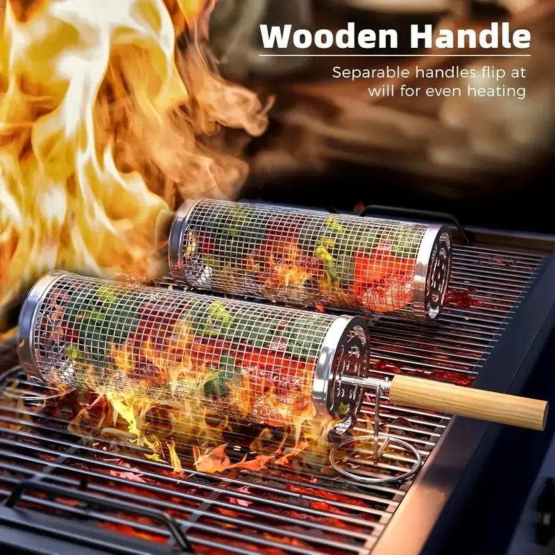 Camping Cooking Mesh - 식품 등급 스테인리스 스틸 원형 회전