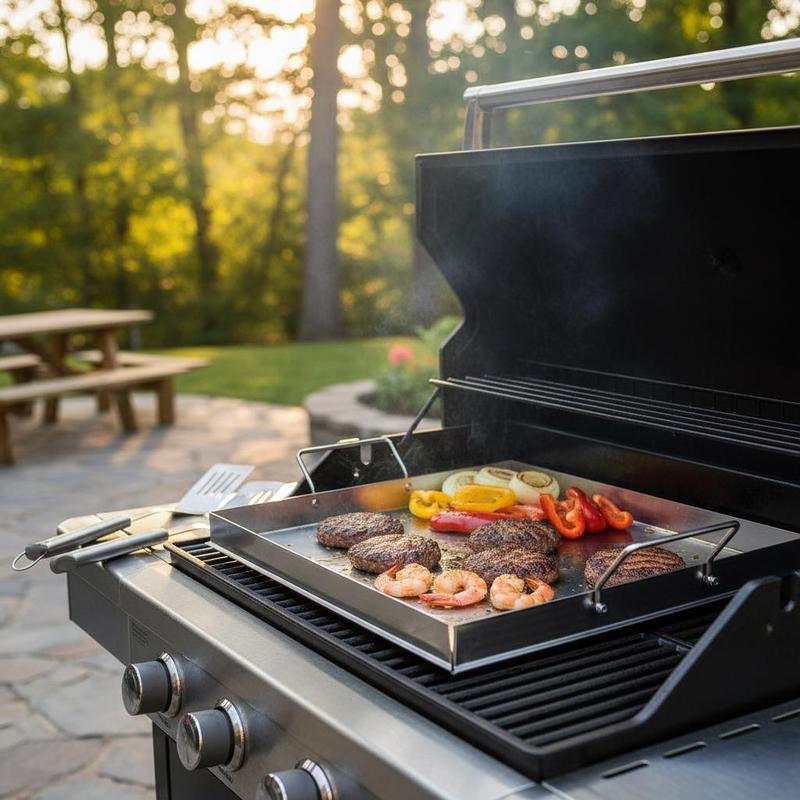 Camping Cooking Range - 범용 플랫탑 그리들 18x16인치 캠핑, 테일게이팅