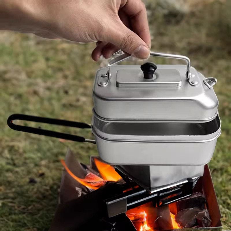 Camping Cooking Pot Set - 초경량 휴대용 피크닉 캠핑 관광 주전자,