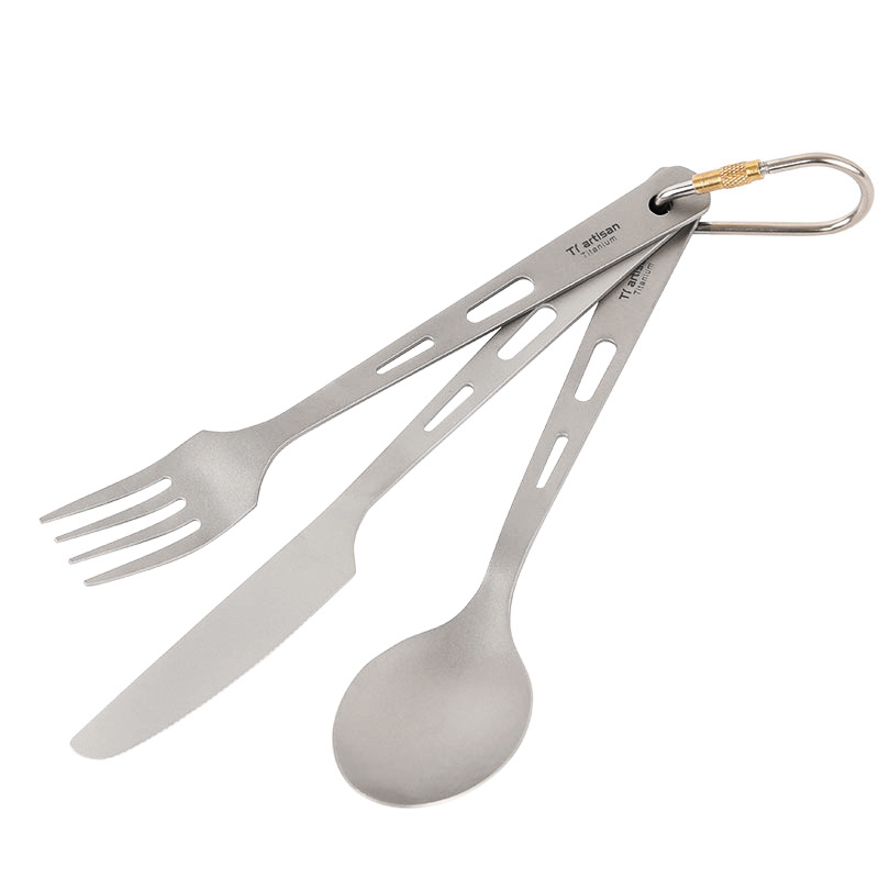 Camping Cooking And Eating Set - Tiartisan 티타늄 커트레이 나이프 포크 스푼
