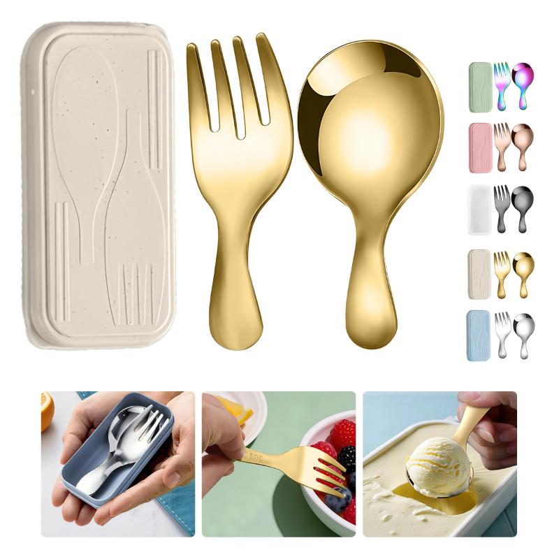Camping Cooking And Cutlery Set - 스테인리스 스틸 식기 세트 숟가락 포크