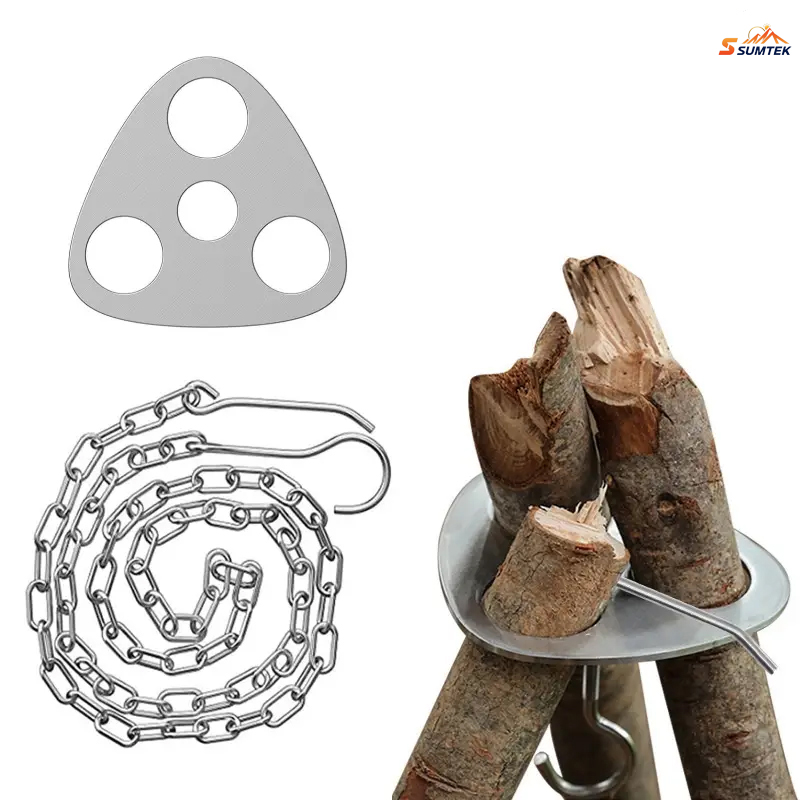 Camping Cooking Hanger - 스테인레스 스틸 휴대용 캠핑 삼각대 걸이