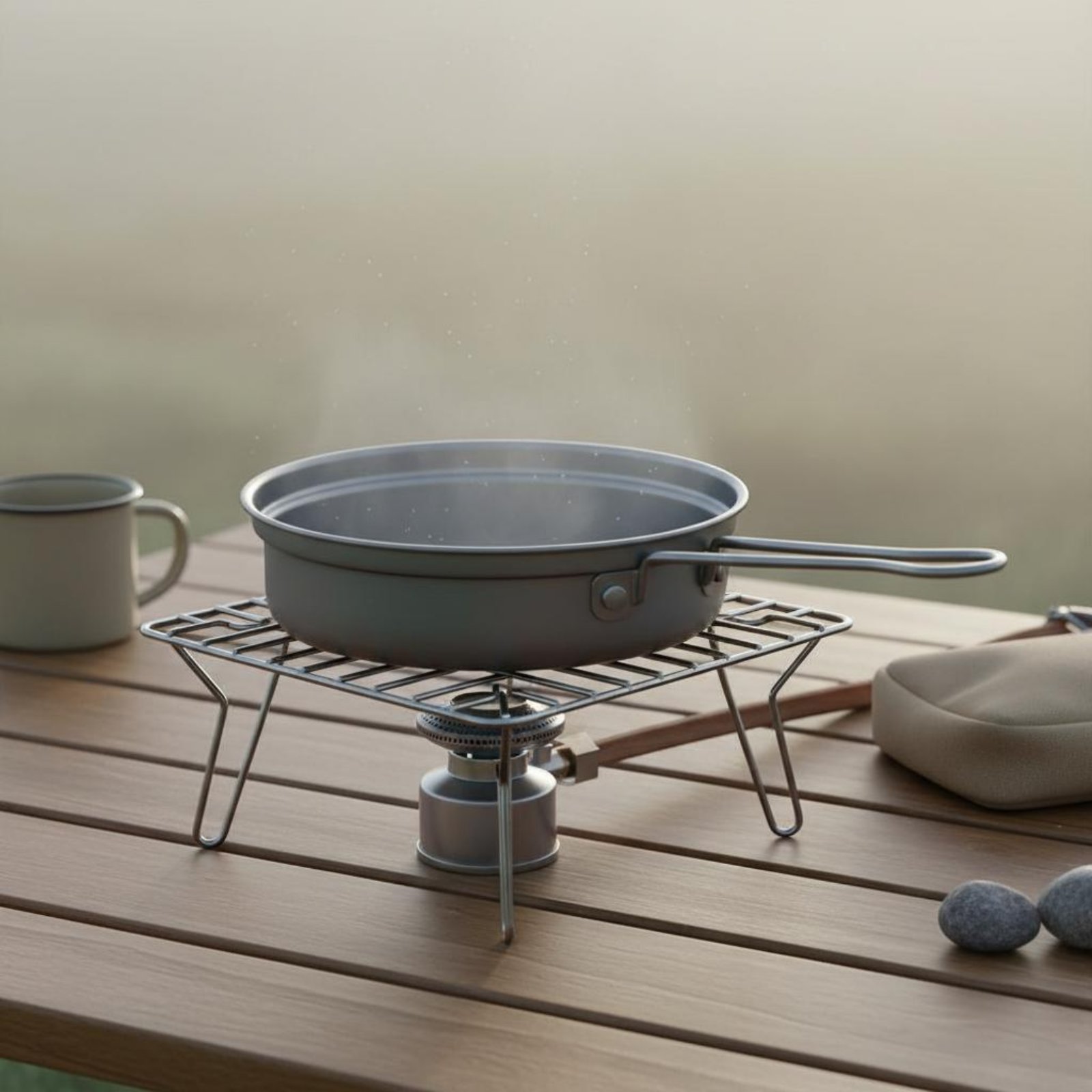 Camping Cooking Dining Set - 2 조각 금속 캠핑 요리 세트