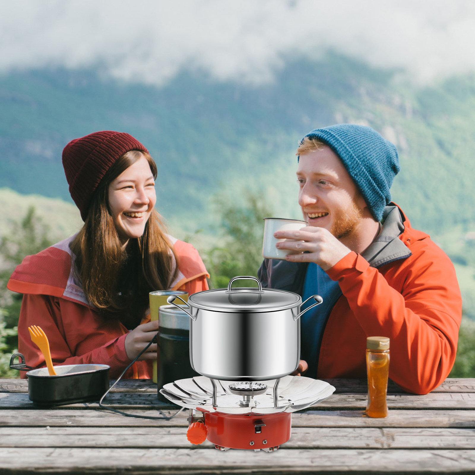 Camping Cooking Range - 휴대용 로터스 미니 화로 야외 가스