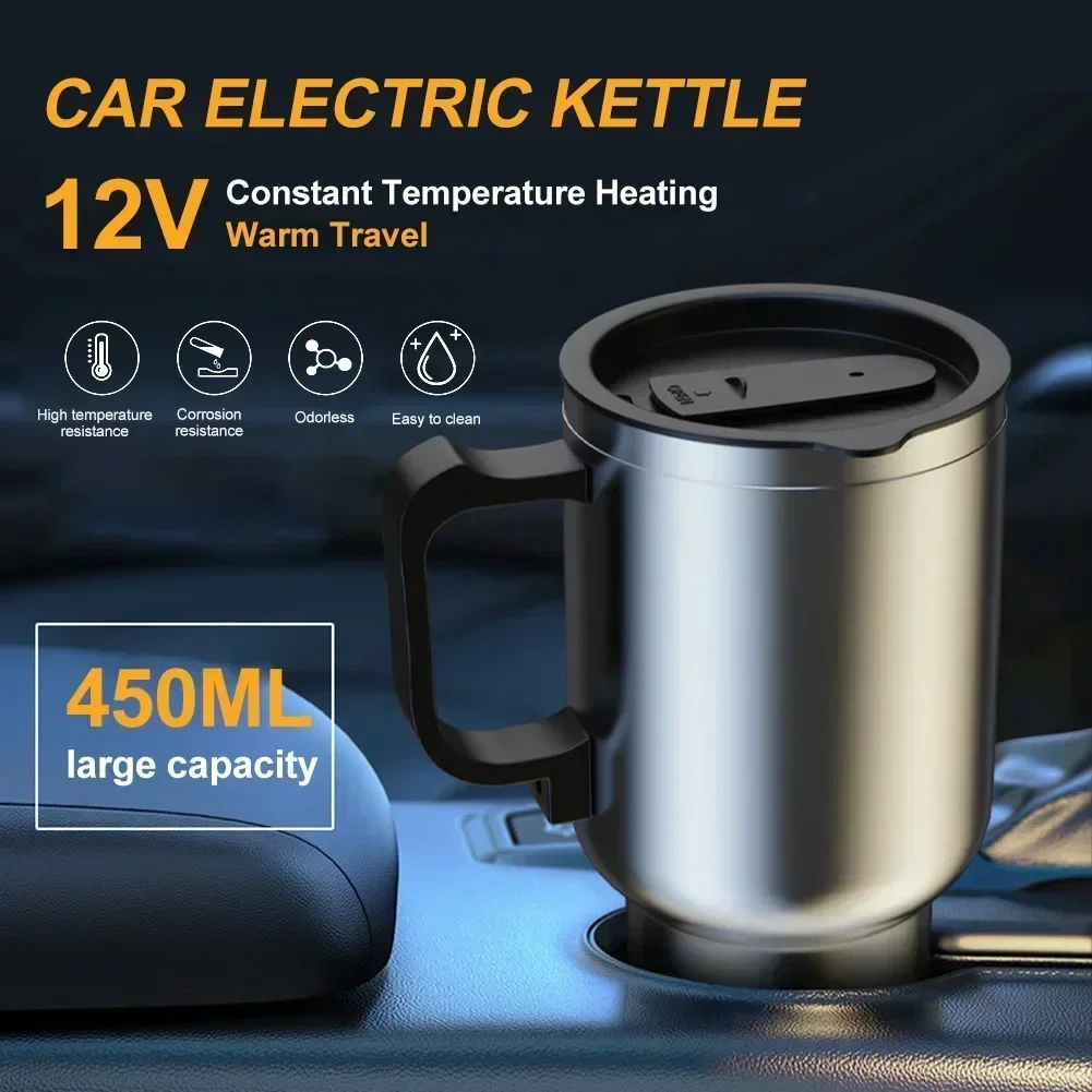 전기 가열 자동차 주전자 12V 450ml 차량용 가열 - Camping Cooking Electric 리뷰 및 가격