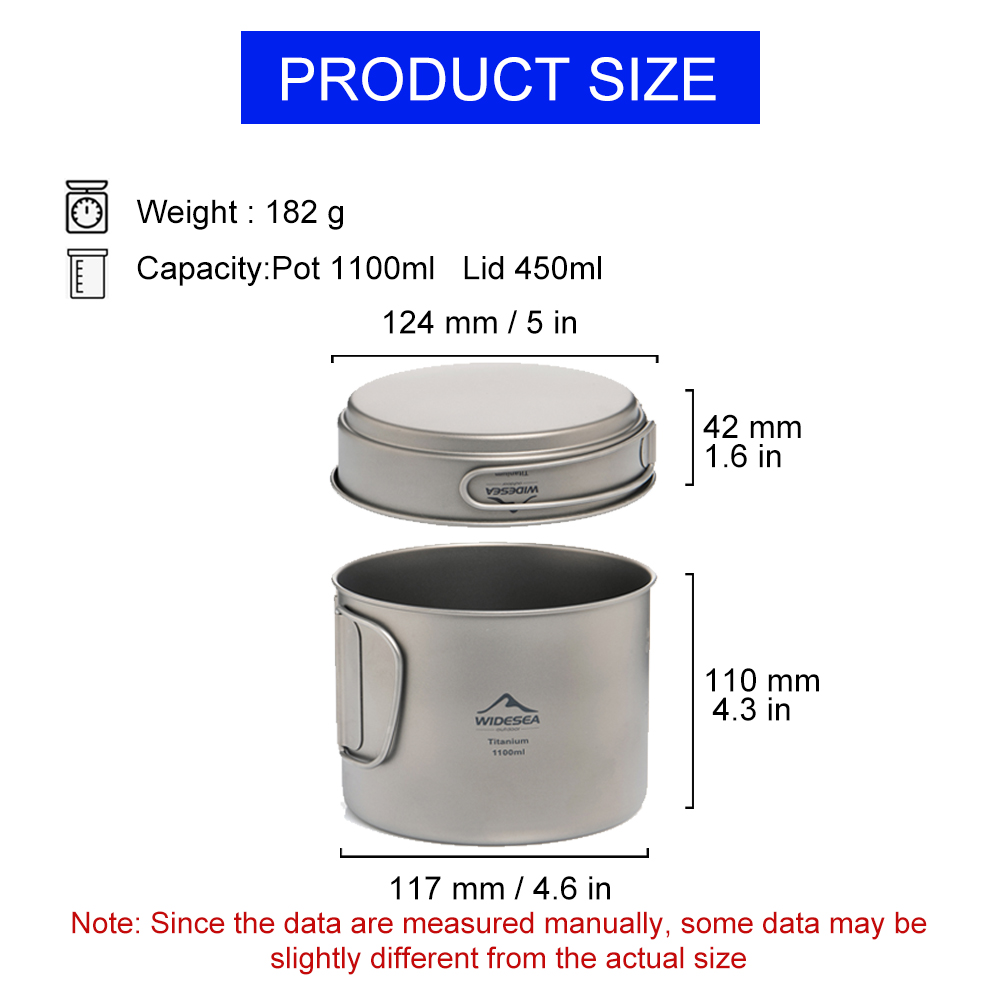 Widesea 초경량 티타늄 캠핑 냄비 1100ml 접 - Camping Cooking Pot Set 리뷰 및 가격