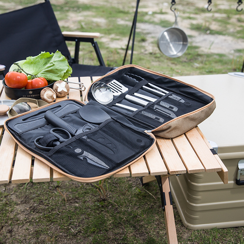 8pcs 캠핑 주방 조리기구 세트 휴대용 가방 야외 여 - Camping Cooking And Cutlery Set 리뷰 및 가격