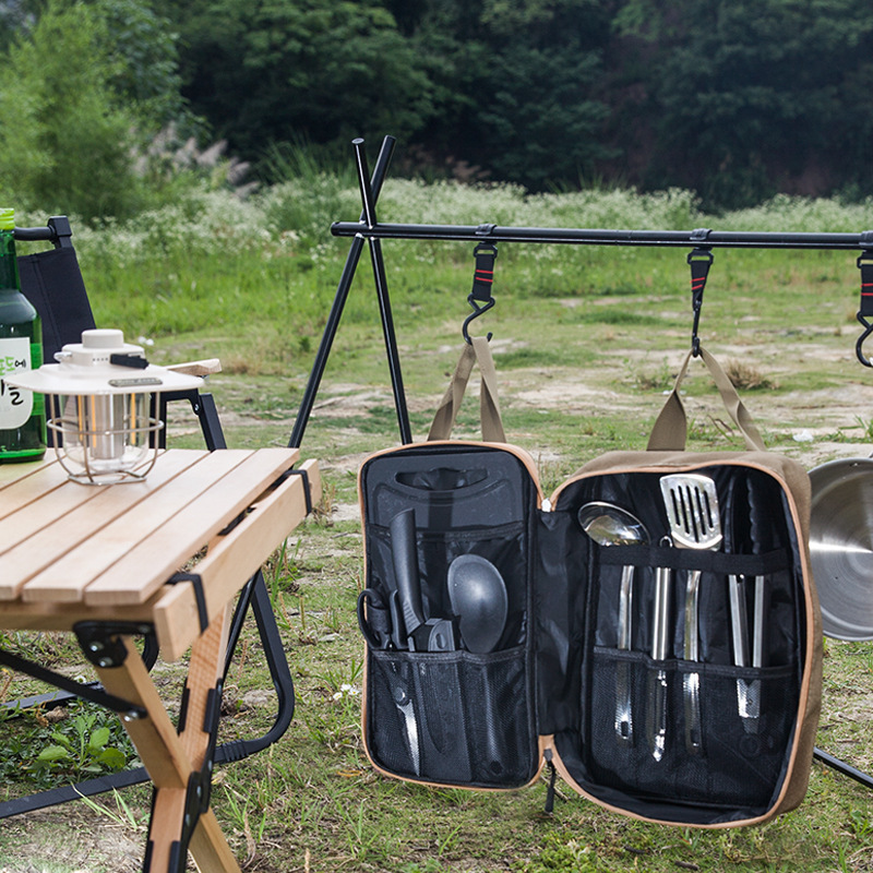 8pcs 캠핑 주방 조리기구 세트 휴대용 가방 야외 여 - Camping Cooking And Cutlery Set 리뷰 및 가격
