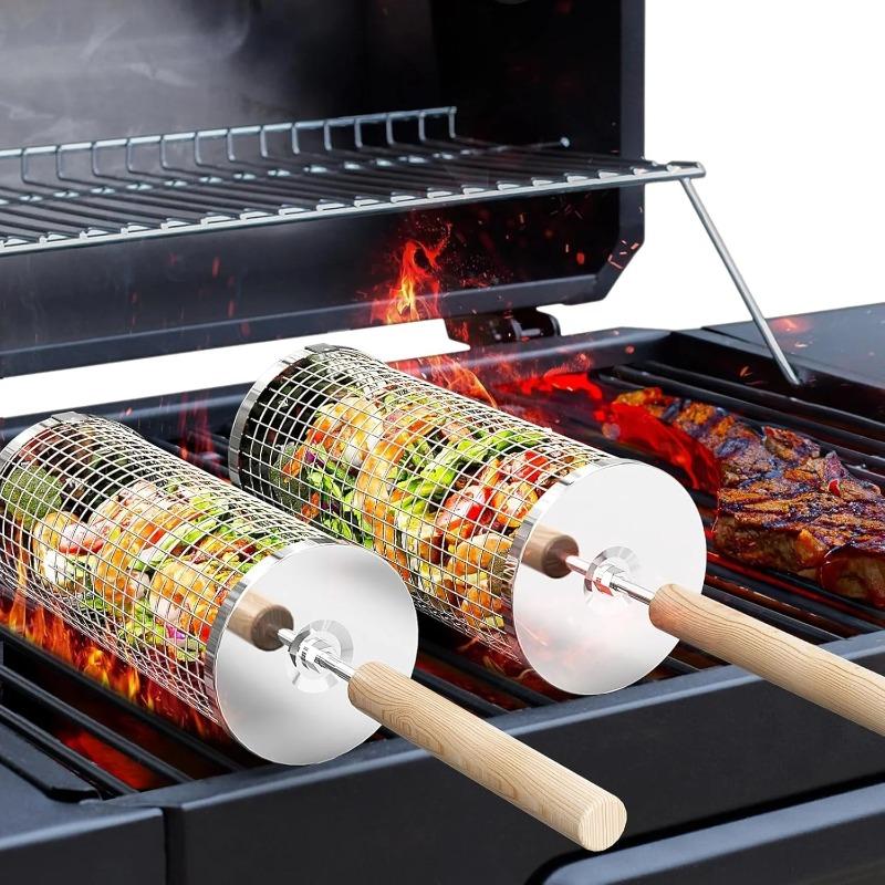 식품 등급 스테인리스 스틸 원형 회전 BBQ 그릴 바스 - Camping Cooking Mesh 리뷰 및 가격