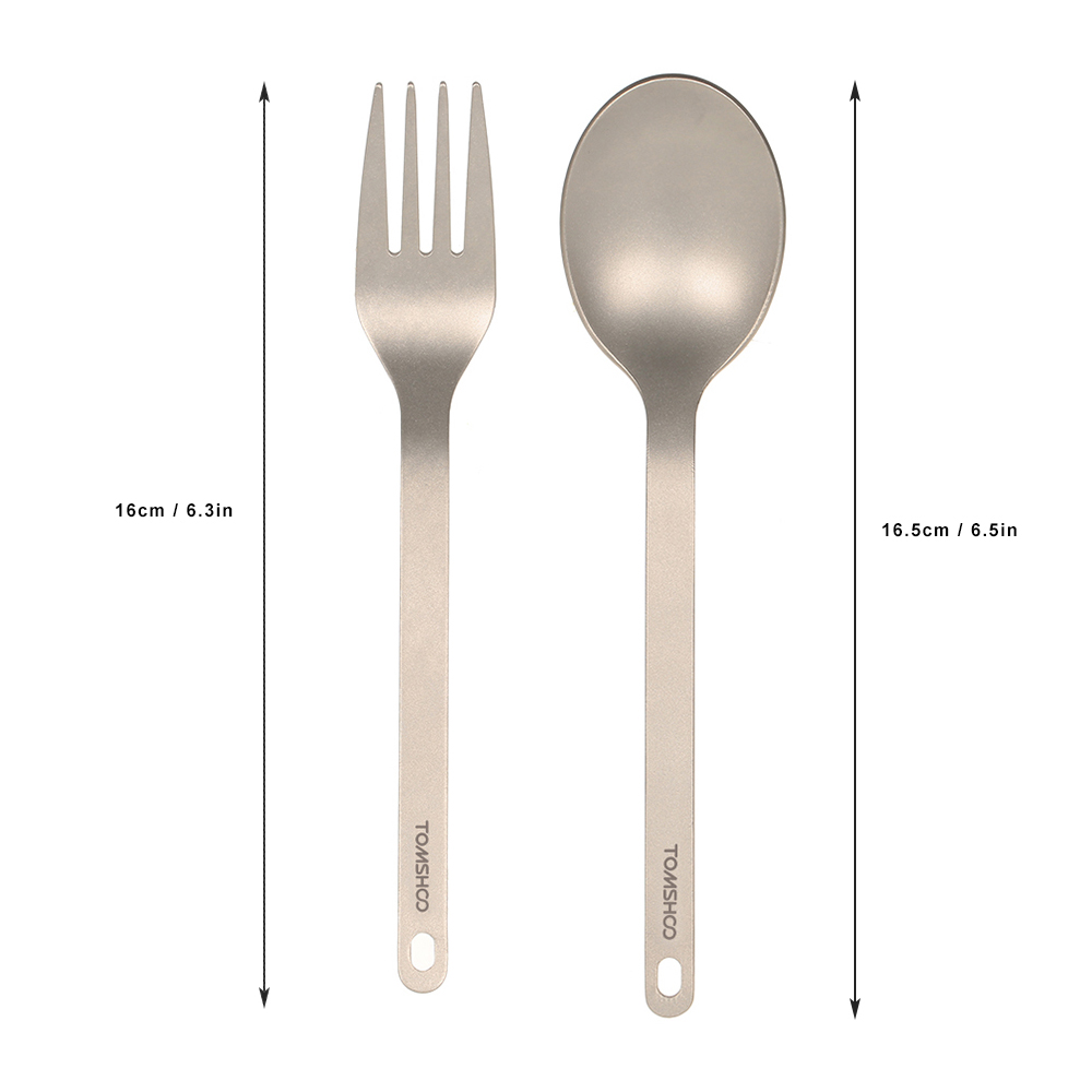 TOMSHOO 티타늄 식기 저녁 식사 숟가락 홈 야외  - Camping Cooking And Cutlery Set 리뷰 및 가격
