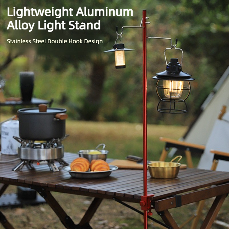 91cm 휴대용 야외 접이식 램프 스탠드 알루미늄 합금 - Camping Cooking Hanger 리뷰 및 가격