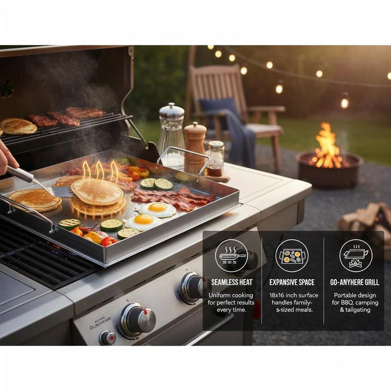 범용 플랫탑 그리들 18x16인치 캠핑, 테일게이팅 파 - Camping Cooking Range 리뷰 및 가격