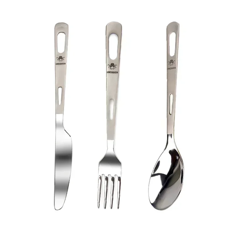 HWZBBEN 티타늄 포크 스푼 나이프 세트, 야외 피 - Camping Cooking And Cutlery Set 리뷰 및 가격