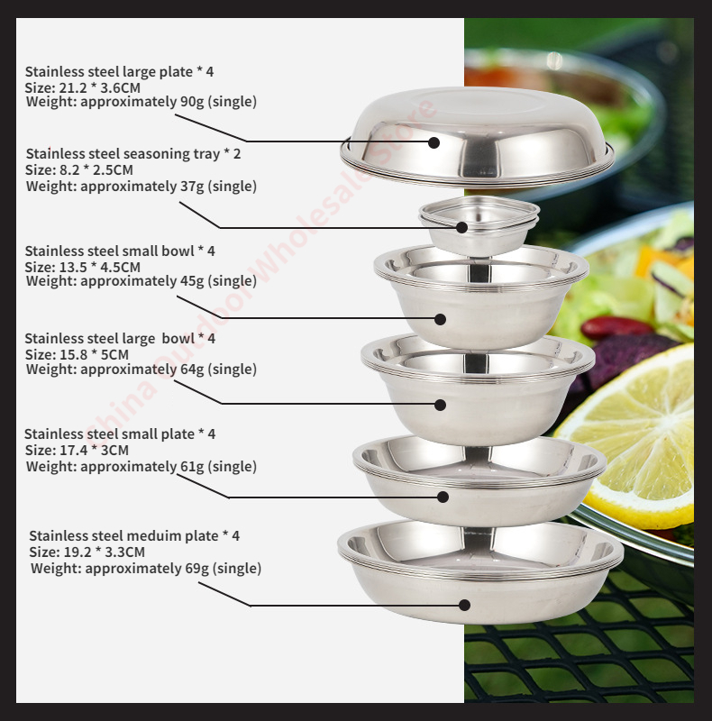 새로운 캠프 요리 휴대용 식사 접시 세트 22 야외 캠 - Camping Cooking Dining Set 리뷰 및 가격