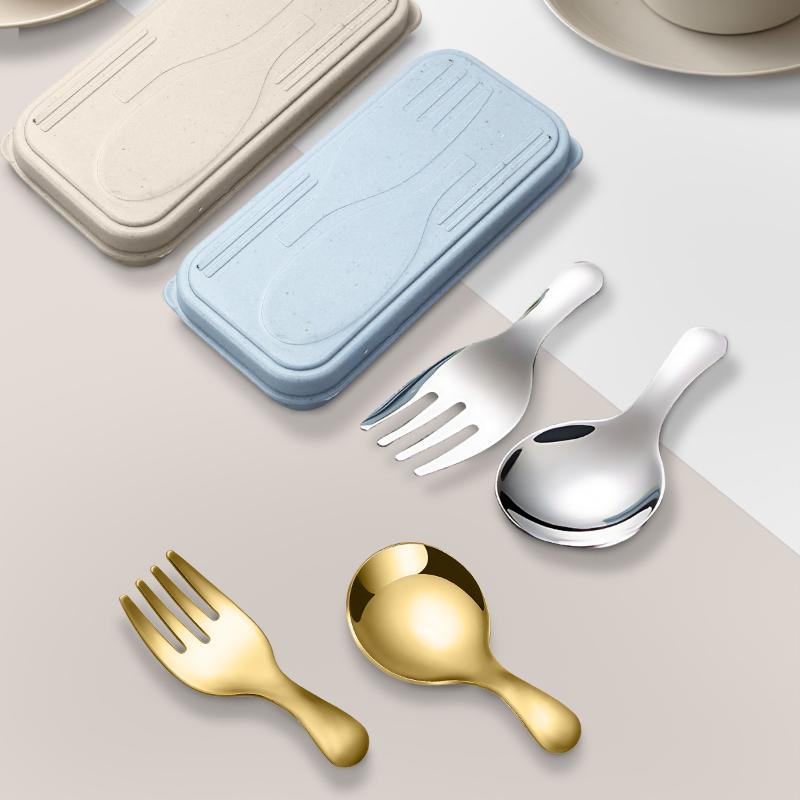 스테인리스 스틸 식기 세트 숟가락 포크 2개 휴대용 박 - Camping Cooking And Cutlery Set 리뷰 및 가격