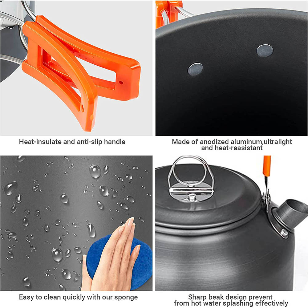1pcs/1set 캠핑 조리기구 키트 야외 요리 세트  - Camping Cooking Pot Set 리뷰 및 가격