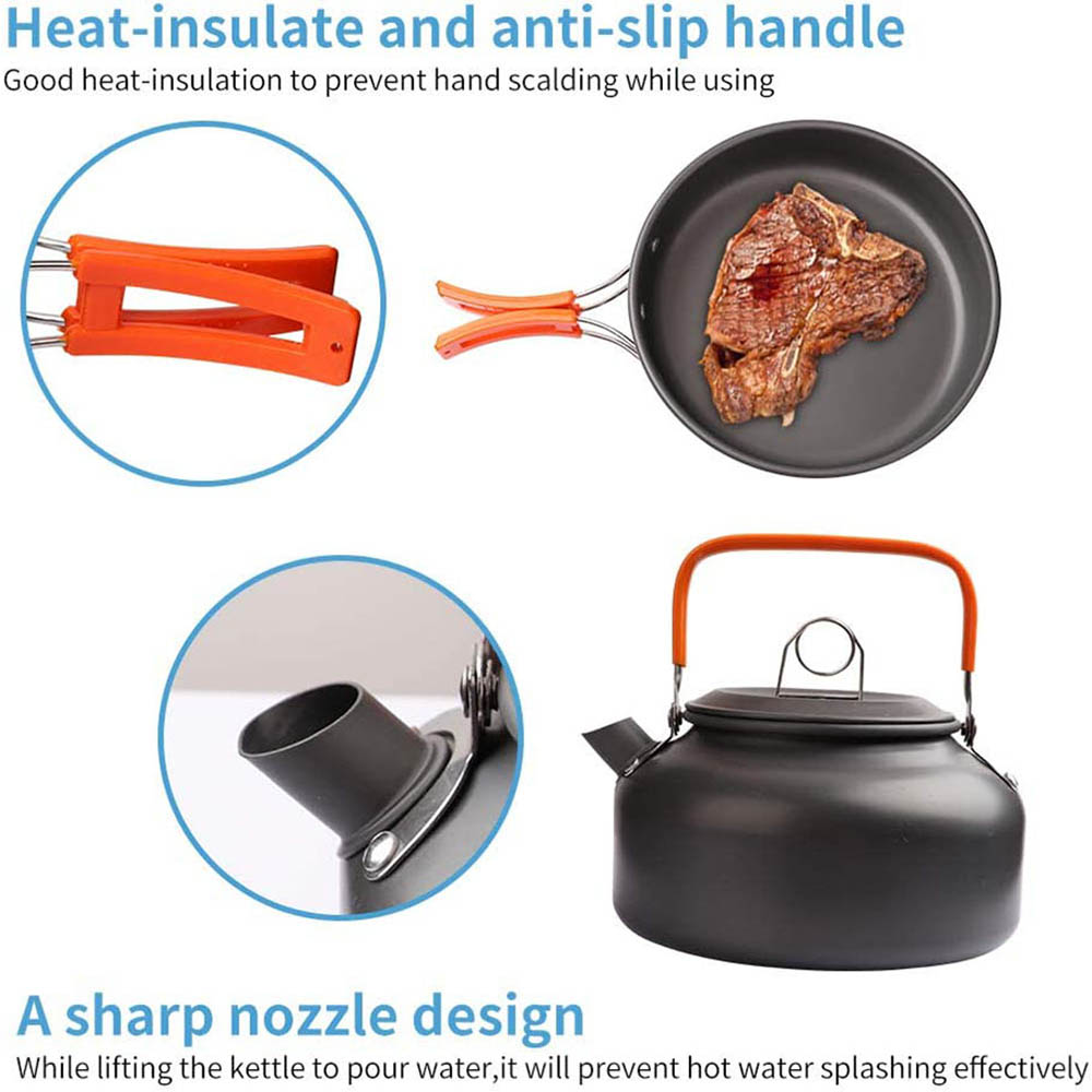 1pcs/1set 캠핑 조리기구 키트 야외 요리 세트  - Camping Cooking Pot Set 리뷰 및 가격
