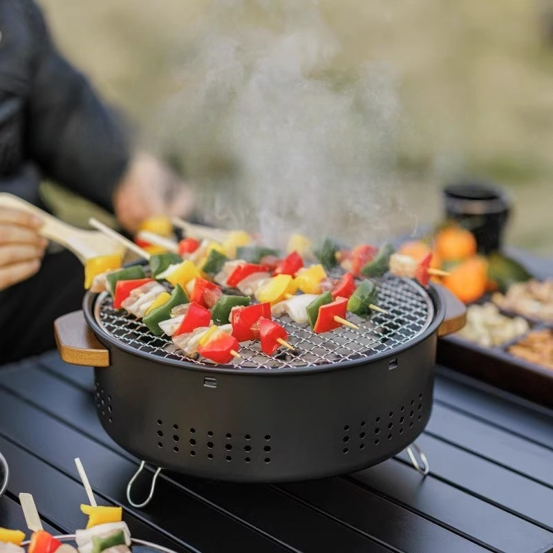 캠핑 장비 야외 바베큐 그릴 원형 테이블탑 바베큐 그릴 - Camping Cooking Range 리뷰 및 가격