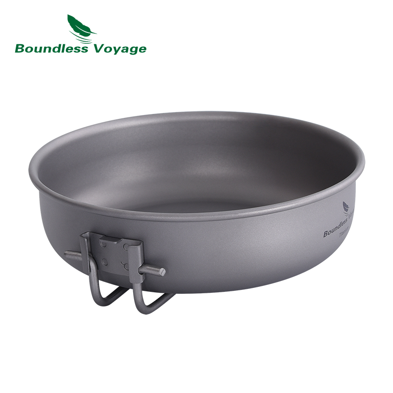 무한 항해 접이식 손잡이가있는 초경량 티타늄 프라이팬  - Camping Cooking Range 리뷰 및 가격