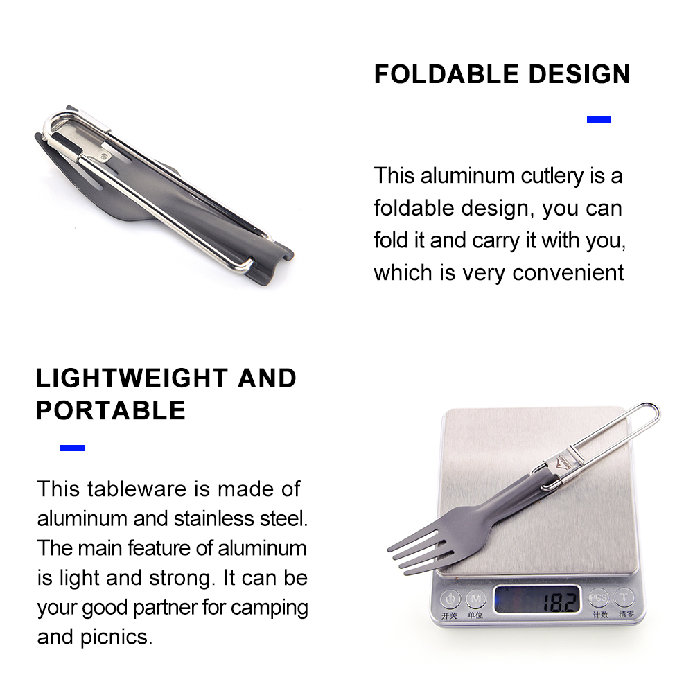 Widesea 캠핑 알루미늄 스푼 포크 나이프 식기 세 - Camping Cooking And Eating Set 리뷰 및 가격