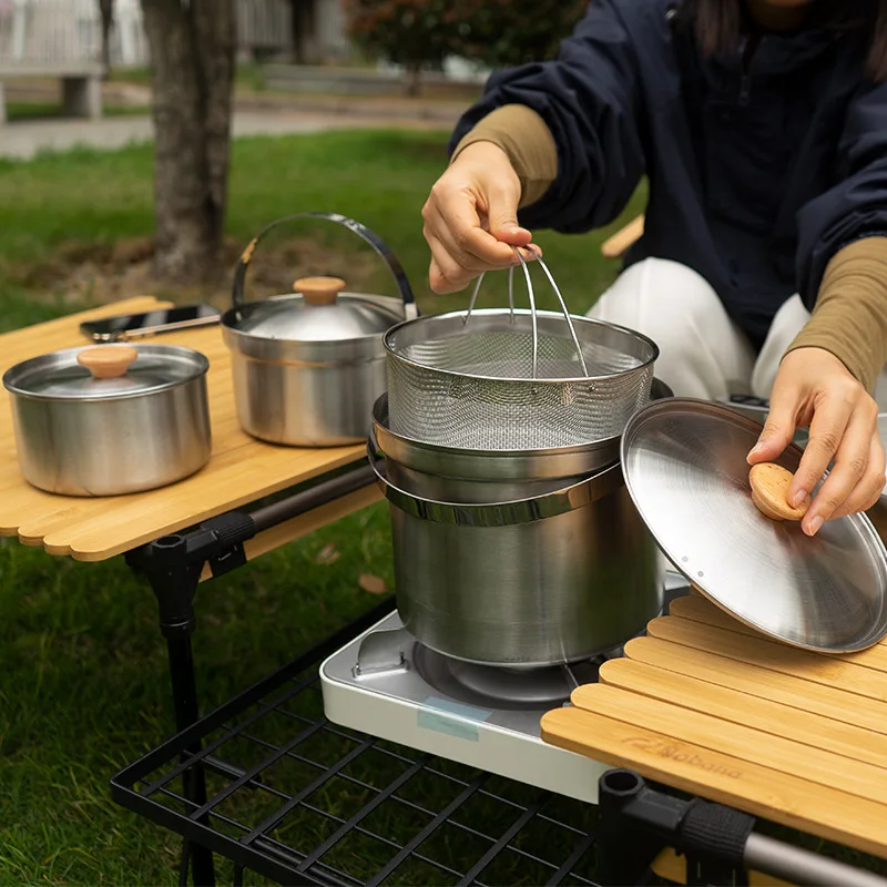 2026 새로운 야외 스테인레스 스틸 냄비 세트 캠핑  - Camping Cooking Mesh 리뷰 및 가격