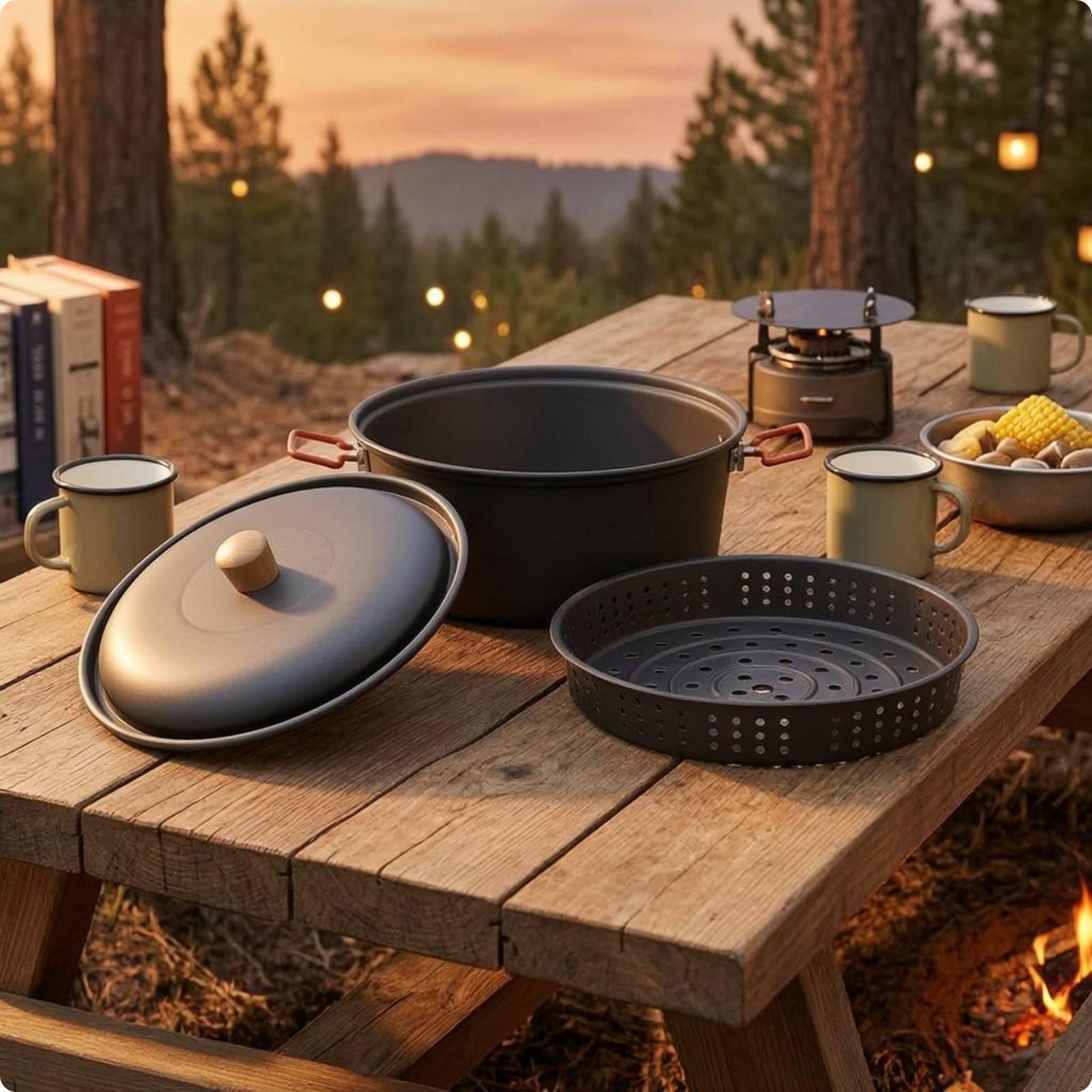 야외 조리용기 대용량 알루미늄 합금 캠핑 스팀 냄비 휴 - Camping Cooking Vessel 리뷰 및 가격
