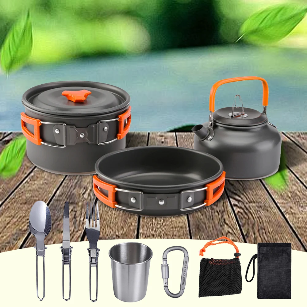 캠핑 조리기구 세트 주전자 냄비 프라이팬 휴대용 접이식 - Camping Cooking Pot Set 리뷰 및 가격