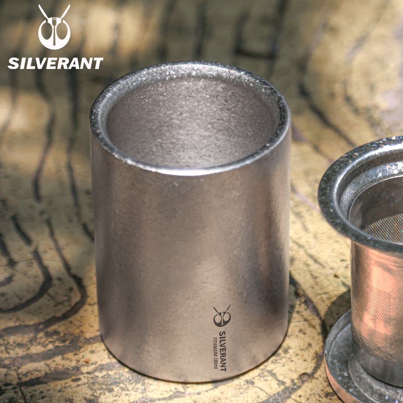 티타늄 더블 데크 커피 차 머그컵 티타늄 스트레이너 E - Pocket Coffee Maker 리뷰 및 가격